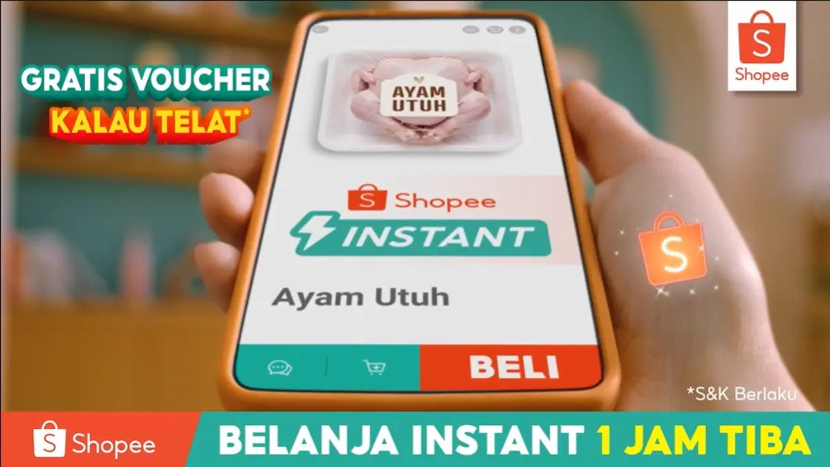 Atta Halilintar dan Aurel Hermansyah Ramaikan Shopee Belanja Instant 1 Jam Tiba di Media Sosial shoppe