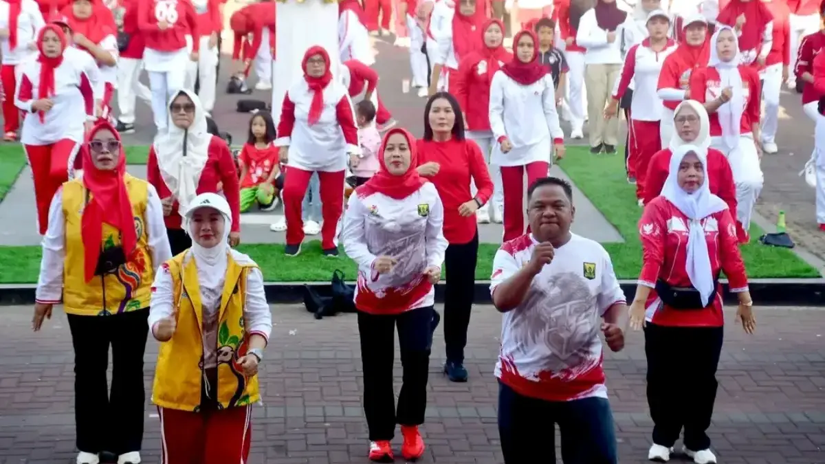 Antusias, Ribuan Warga Ikuti Senam Bareng KORMI Kabupaten Sukabumi Istimewa