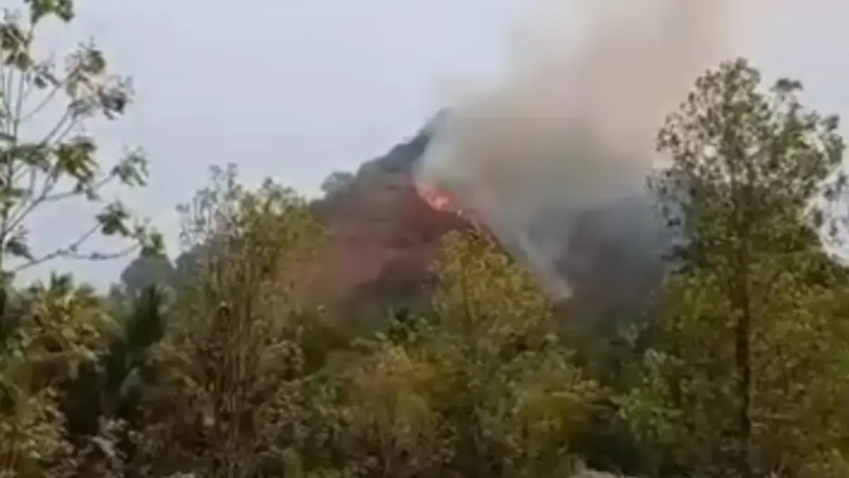 Kebakaran Melanda Gunung Cabe di Desa Cimaja Cikakak Istimewa