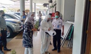 Dishub Lakukan Penyemprotan Disinfektan