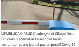 Ruang Isolasi RSUD Cicalengka Overload. Pasien Covid 19 Dirujuk Ke RS Lain