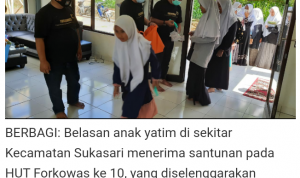 HUT ke 10, Forkowas Berbagi Kebahagiaan dengan Anak Yatim