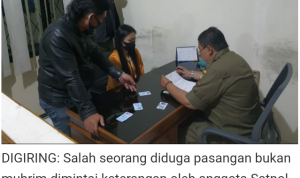 Satpol PP Giring Enam Pasangan Nonmuhrim yang Kepergok Sedang Ngamar