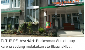 Beberapa PKM Tutup, 32 Nakes Lakukan Isolasi Mandiri