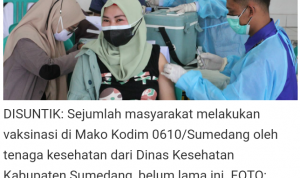 Sehari, Kodim Sumedang Vaksin Seribu Orang