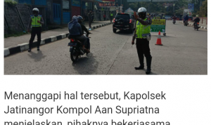 Kapolsek Sebut Akan Tingkatkan Pengawasan Internal. Jatinangor Perketat Pos Penyekatan