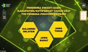 Pemprov Jabar Masuk TOP 3 Pembina Terbaik Swasta Saba Kabupaten/Kota Sehat