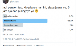 Iwan Fals Buat Poling Seandainya Pilpres Dilaksanakan Hari Ini, Ridwan Kamil Menang