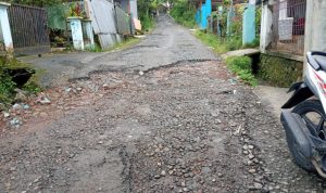 Jalan Berlubang, Bahayakan Pengendara Motor