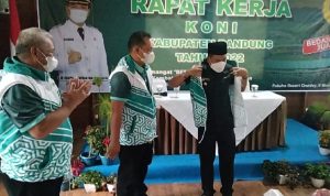 Bupati Bandung Launching SI BINPRES BEDAS pada Raker KONI Kabupaten Bandung 