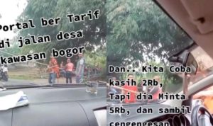 Viral! Salah Satu Jalan Desa Kawasan Bogor Di Portal Bertarif Di HUT RI