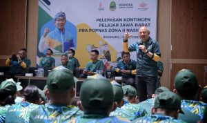 Sekda Jabar Lepas Kontingen Jabar Pra POPNAS Zona II Nasional