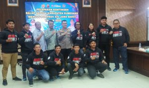 Kapolres Sumedang Lepas Kontingen Balap Sepeda