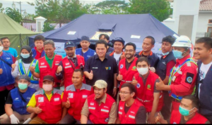 Erick Thohir Tinjau Posko Kesehatan, Tim Medis BUMN Farmasi Sebar Vaksin Tetanus dan Flubio