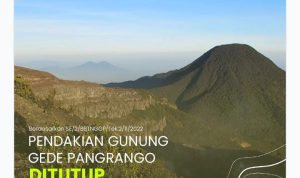 Jalur pendakian Gede Pangrango Ditutup