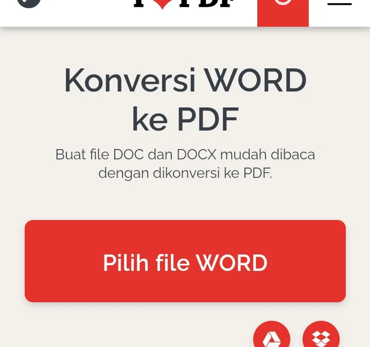 iLovePDF : Website Untuk Konversi Doc to PDF