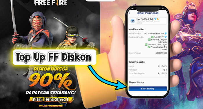 Top Up 720 Diamond FF Hanya Rp10 Ribu, Dm Free Fire Termurah