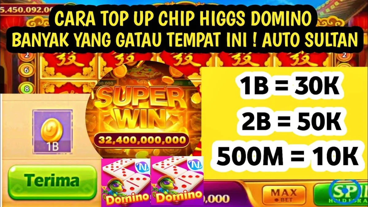 Top Up Higgs Domino 1B 50K? Simak Cara Top Up dan Daftar Harga Top Up Higgs Domino Paling Murah Disini