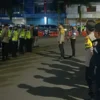 MENGAMANKAN: Polres Sumedang, melakukan pengamanan motor yang mengunakan knalpot bising, Sabtu, (25/2).