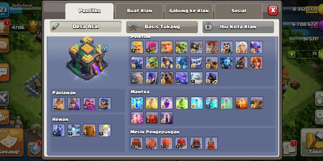 Akun Clash Of Clans TH 14 Max Gratis