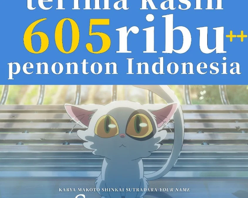 Suzume no Tojimari Sudah Tembus 1 Juta Penayangan