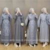 Gamis abu abu cocok dengan jilbab warna apa