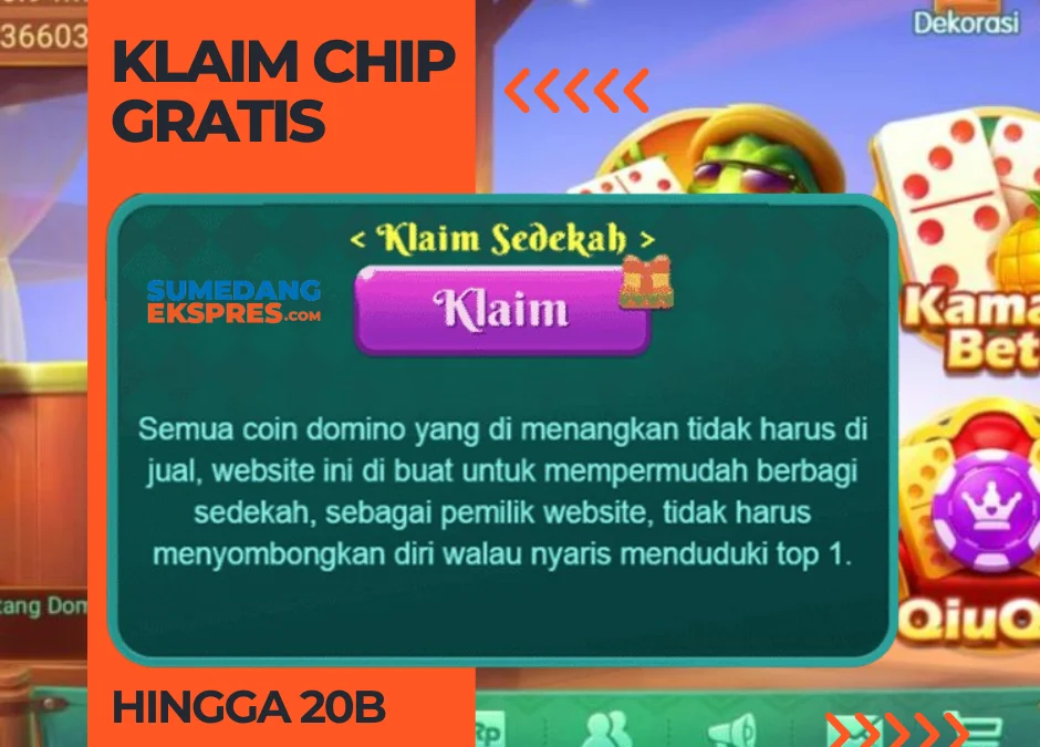 Gratis Chip 20B, Ini Link dan Cara Klaim Sedekah CF Higgs Domino Island Terbaru 2023