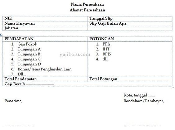 Cara membuat slip gaji palsu