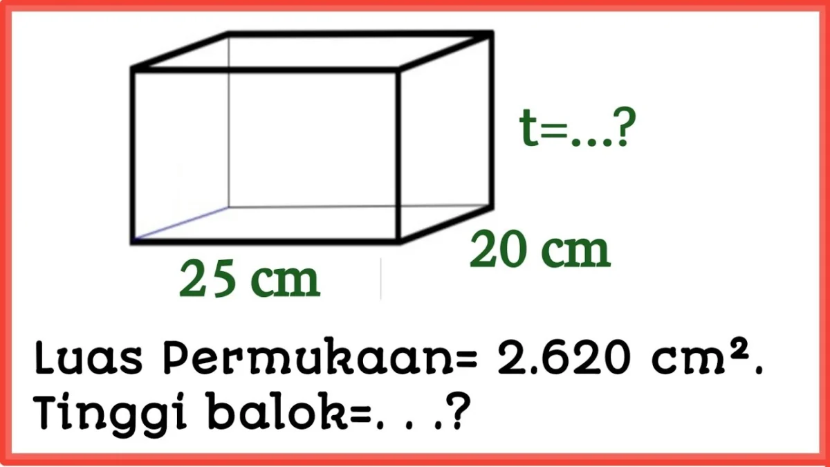 Cara Mencari Tinggi Balok Dengan Menggunakan Rumus Beserta Contohnya