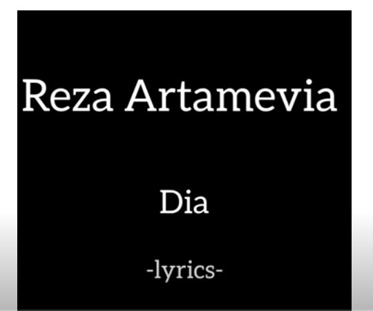 Lirik lagu Dia penyanyi Reza Artamevia