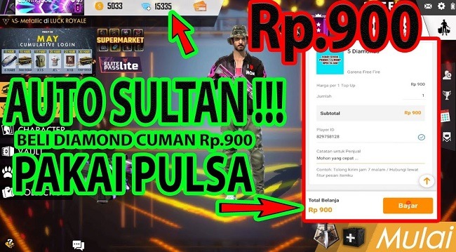 Termurah! Ini 5 Cara Top Up FF Pakai Pulsa