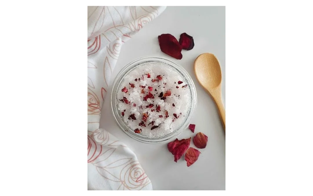 Anti Ribet Body Scrub atau Lulur DIY Bunga Mawar