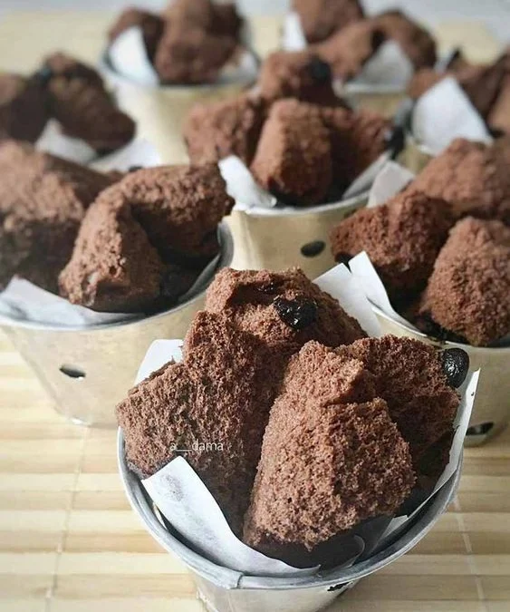 Resep Kue Kukus mekar cokelat