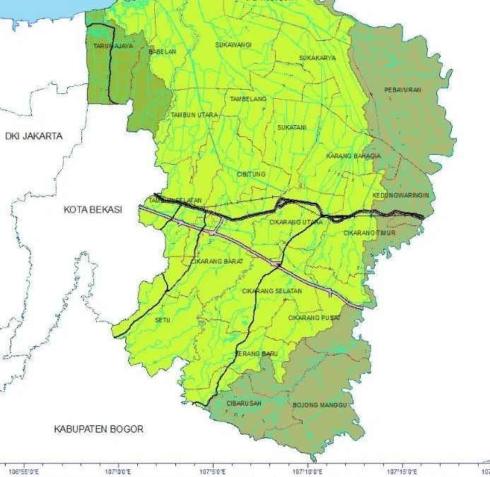Cuma Disini Peta Kabupaten Bekasi di-spill Secara Lengkap!