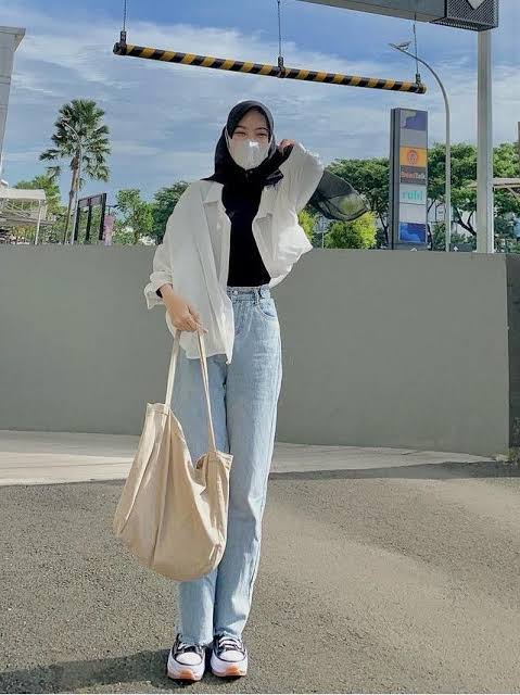 baju putih cocok dengan jilbab warna apa