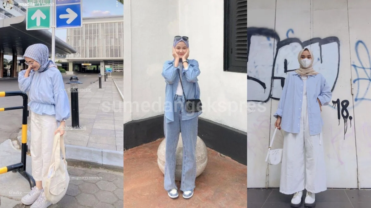 Baju Biru Langit Cocok dengan Jilbab Warna Apa Aja Sih? Kuy Intip Inspirasinya!