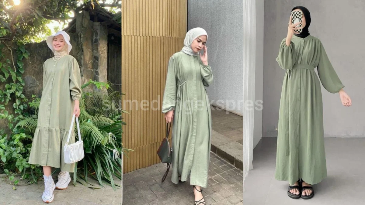 Gamis Hijau Sage Cocok dengan Jilbab Warna Apa? Cuss Intip Sini Aja!