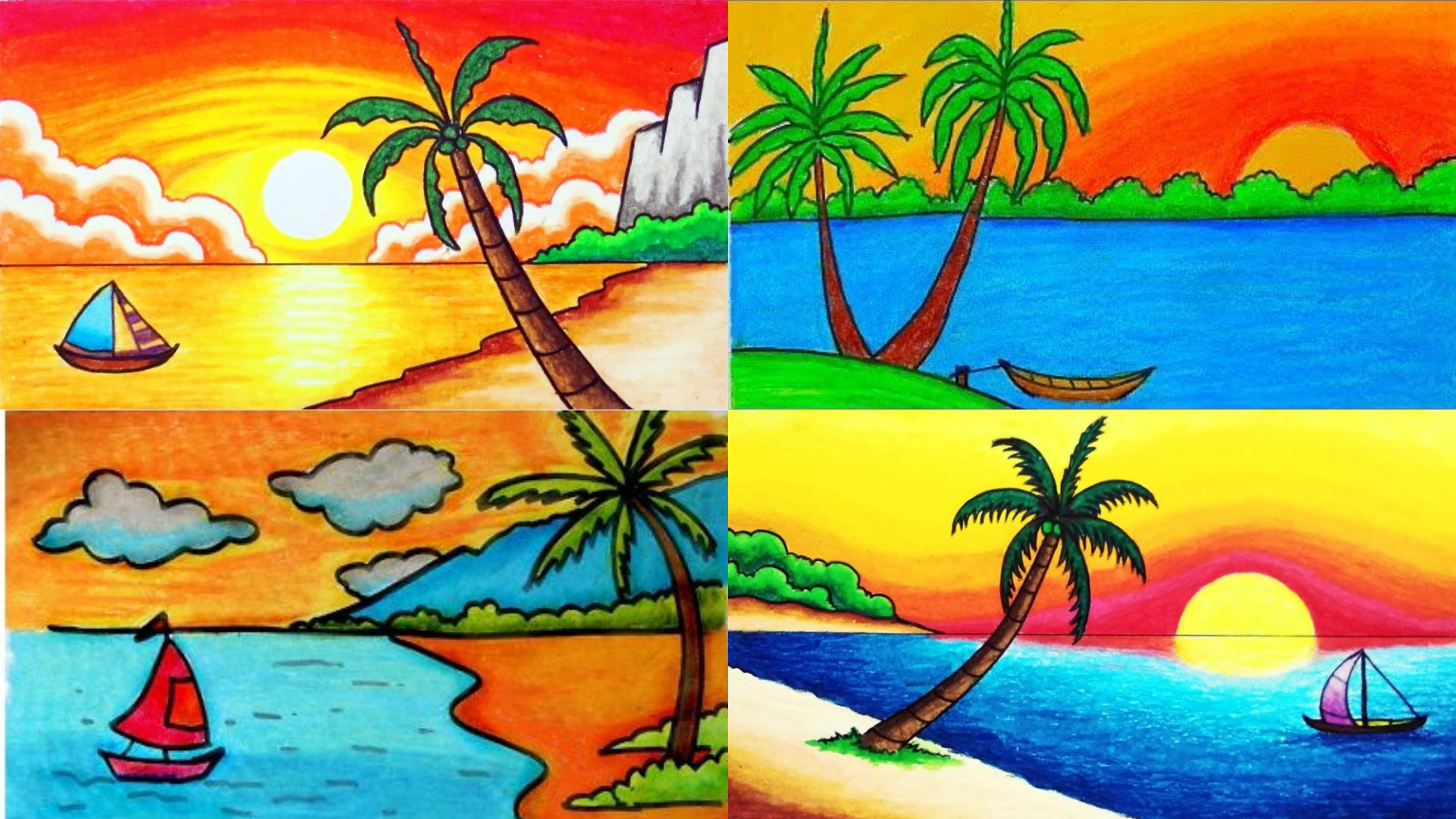 Inilah 7 Contoh Gambar Pantai untuk Anak SD yang Mudah Banget Buat