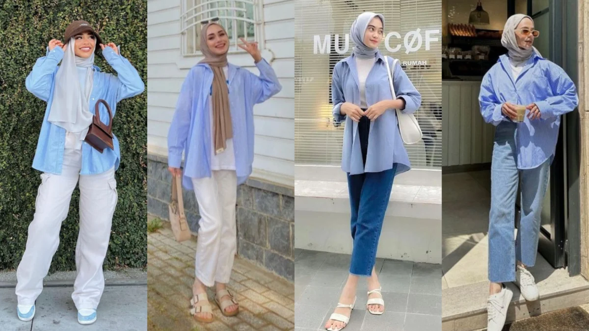 Kamu Bingung Sama Baju Biru Muda Cocok dengan Jilbab Warna Apa? Sini2 Intip 7 Inspirasinya!