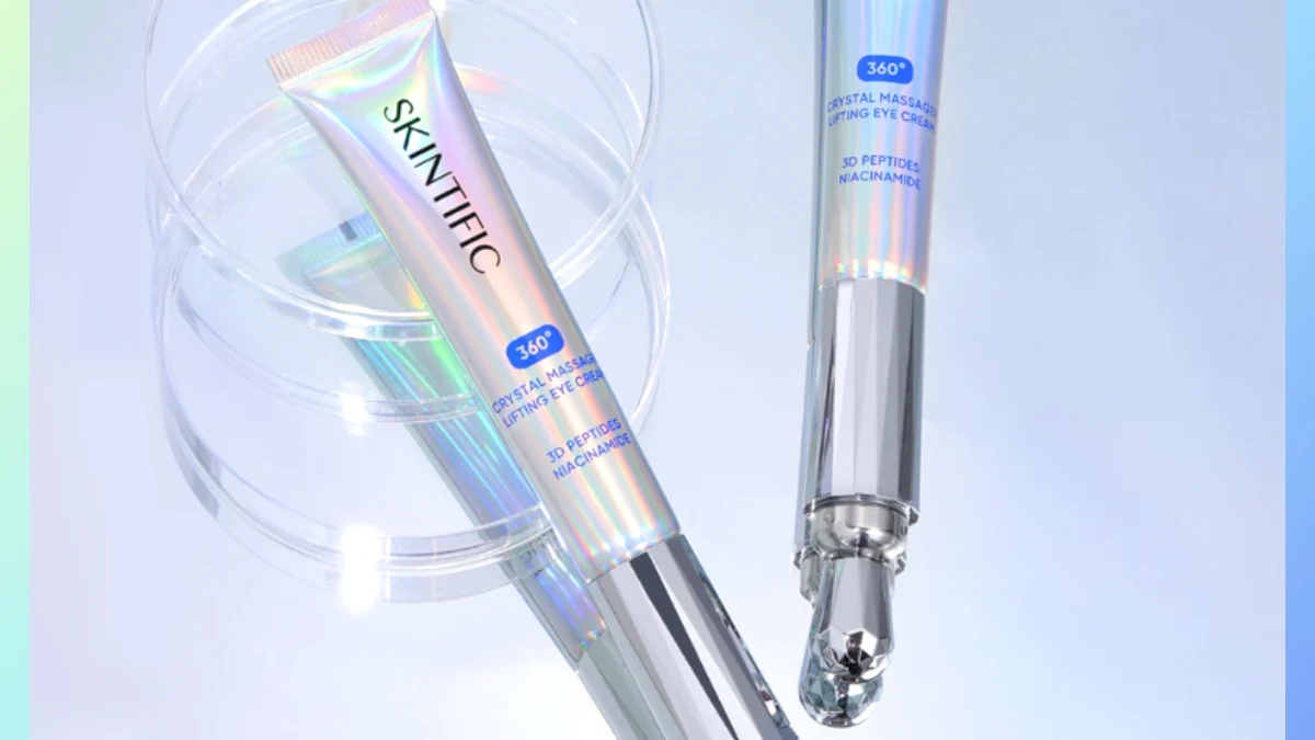 Masalah Mata Panda Teratasi Dengan Skintific Eye Cream 360 Crystal Massager Lifting Eye Cream