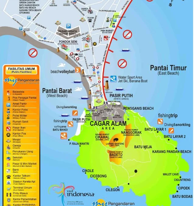 Pangandaran Dimana? Intip Peta Pangandaran Paling Luas dan Lengkap
