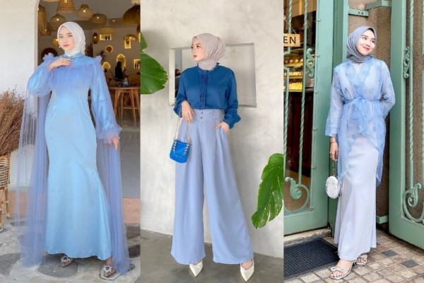 Inilah Warna Jilbab Yang Sangat Cocok Dengan Outfit Biru Muda!