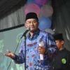 YAKIN MAJU: Sekretaris DPD Partai Golkar Kabupaten Sumedang, Yogi Yaman Santosa saat diwawancara sejumlah wartawan dalam sebuah acara di Sumedang, baru-baru ini.(istimewa)