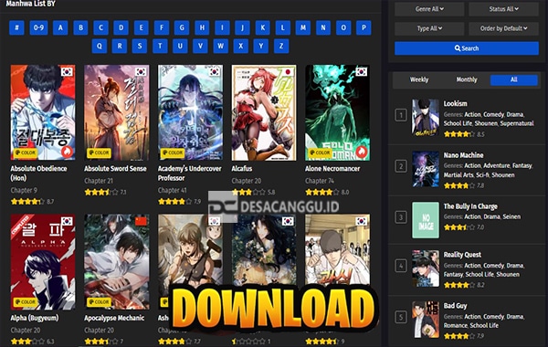 Pengen Aplikasi Baca Komik Manhwa Gratis? Download Manhwalist Apk