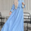 Gamis Biru Muda Cocok dengan Jilbab Warna Apa Ya? Mari Mari Dicek Sini!