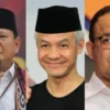 tiga pasang kandidat bertarung