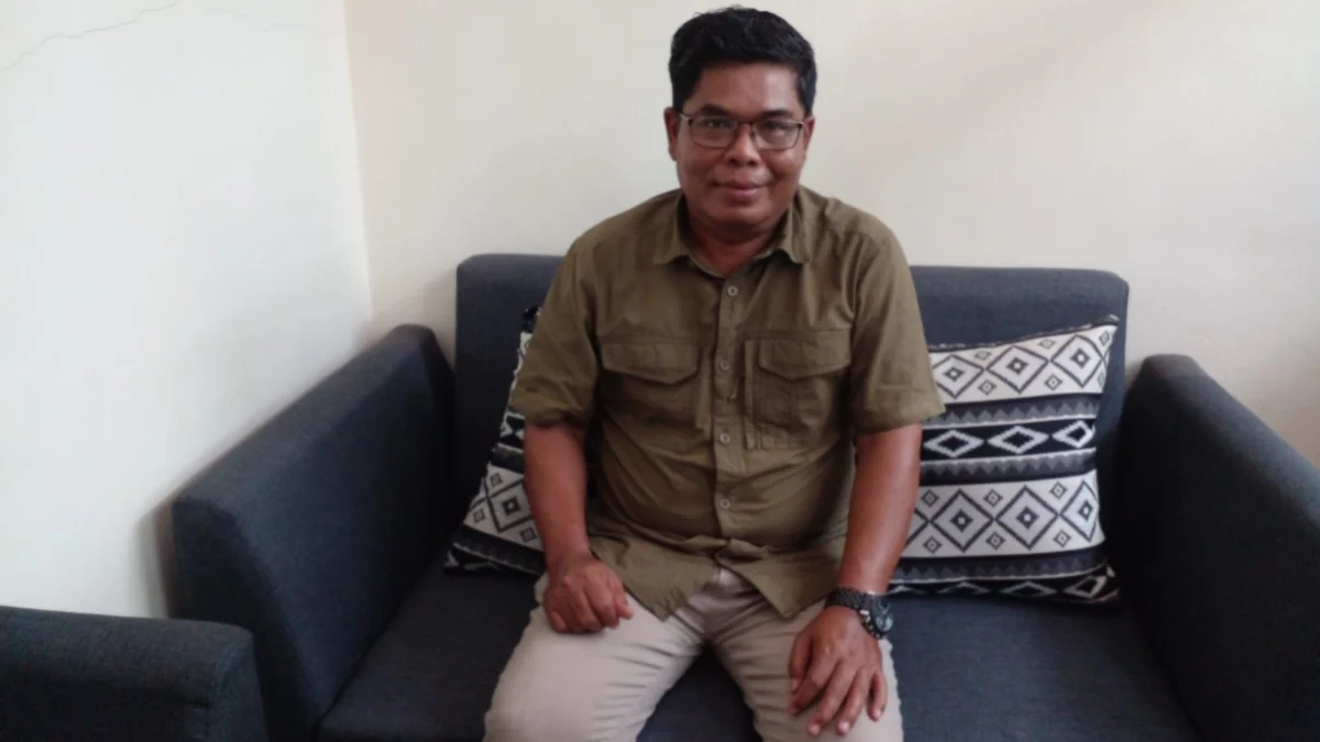 OPTIMIS: Kepala SMPN 3 Sumedang, Drs Mulyawan MM saat ditemui Sumeks baru-baru ini di kantornya.