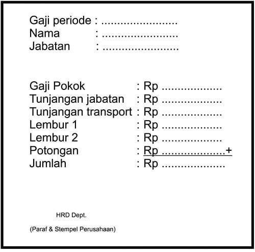 Cara mudah membuat slip gaji