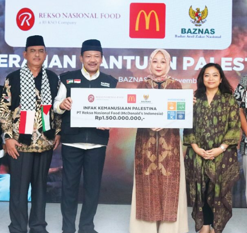 McDonald's Indonesia Sumbangkan Uang 1,5M Palestina Lewat Baznas