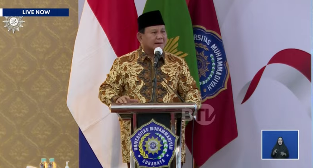 Capres Prabowo Menghadiri Dialog Terbuka Muhammadiyah Di Surabaya